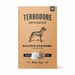 Salted Caramel Capsules box - front view - Terbodore Coffee