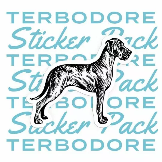 Terbodore Sticker pack with great dane dog