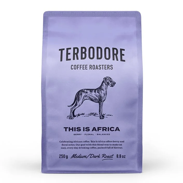 Terbodore This is Africa Coffee bag - front view