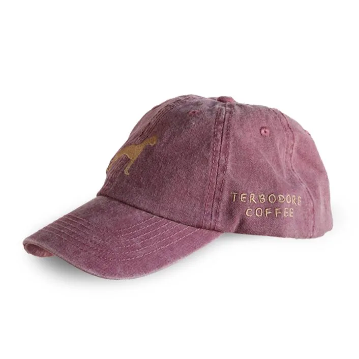 Washed Maroon Classic Cap from side - Terbodore