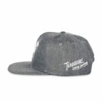 Dark Grey Peak Cape Side view with Terbodore Coffee Roasters logo - Terbodore