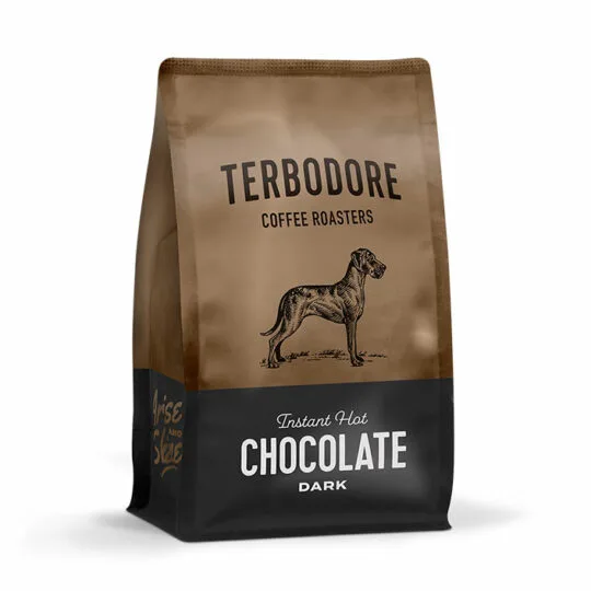 Terbodore Instant Hot Chocolate Dark Bag - side view