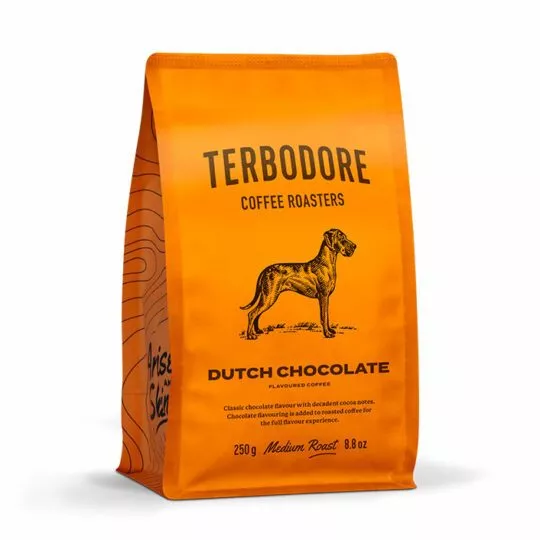 Terbodore Dutch Chocolate Coffee Bag - side