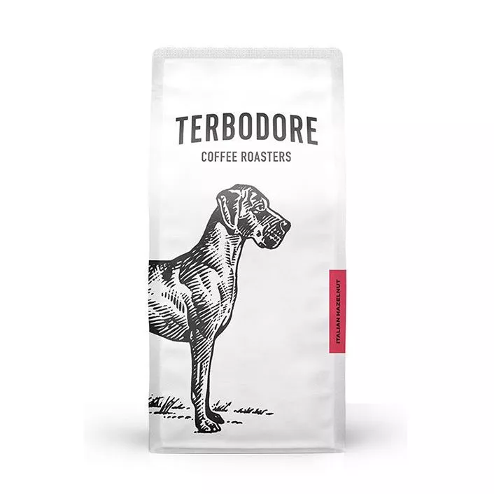 Terbodore Italian Hazelnut 1kg coffee bag - front