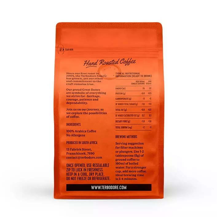 Terbodore Revival Coffee pack - back