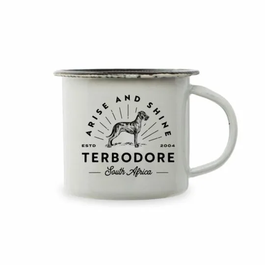 Tin Cup Mini with Terbodore logo and Great Dane Dog