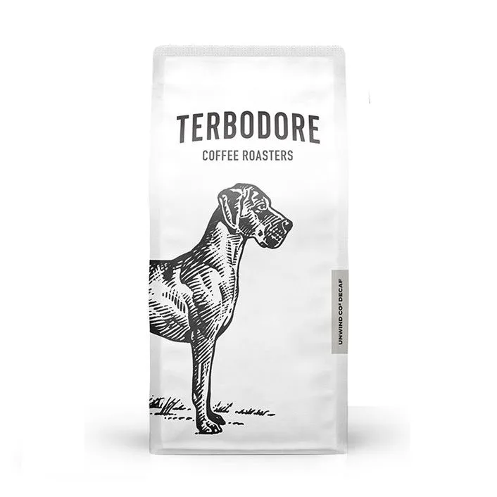 Terbodore Unwind Decaf Coffee 1kg pack - front